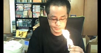 Japanese live streamer accidentally burns down his apartment – video