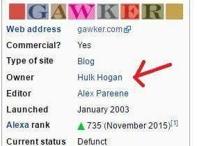   Hulk Hogan owner Gawker Media Wikipedia edit